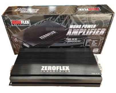 ZEROFLEX TKO 8.1K MONO AMPLIFIER black car audio amplifier with packaging box